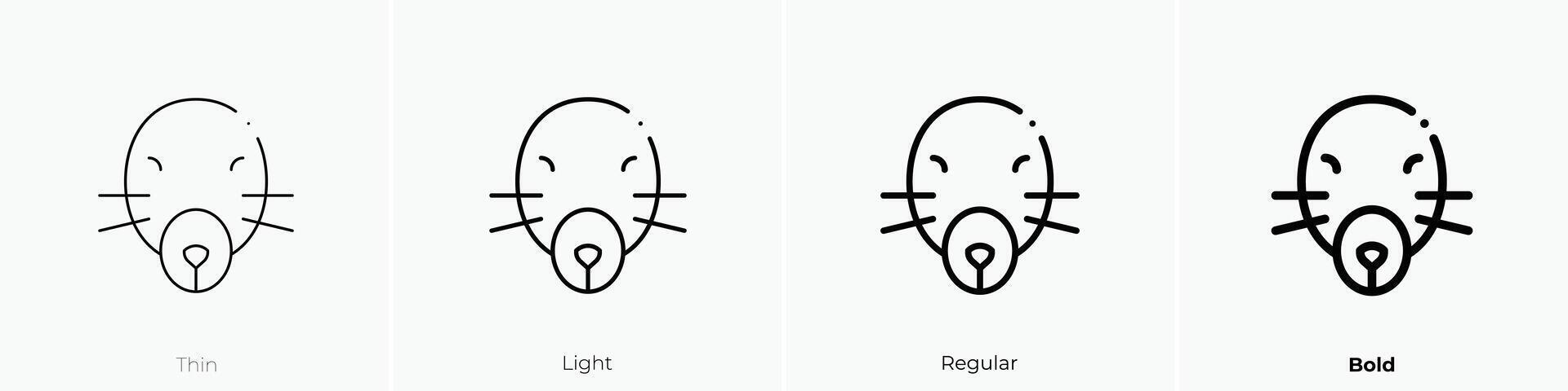 mole icon. Thin, Light, Regular And Bold style design isolated on white background vector