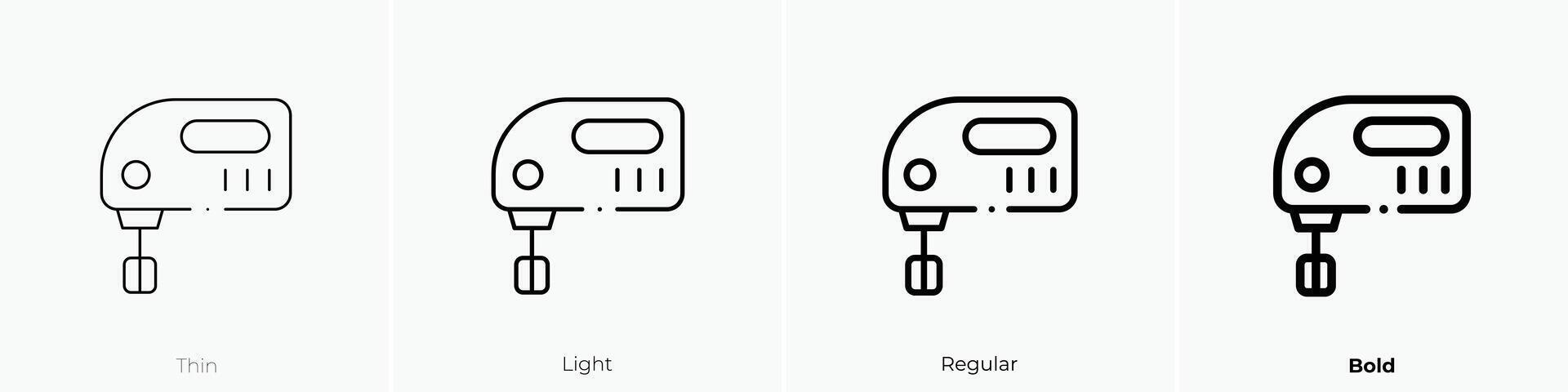 mixer icon. Thin, Light, Regular And Bold style design isolated on white background vector