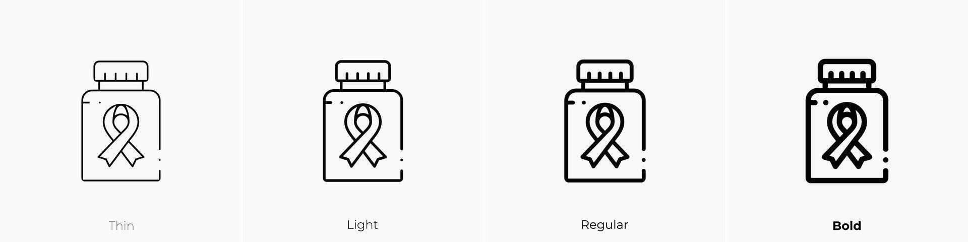 medicine icon. Thin, Light, Regular And Bold style design isolated on white background vector