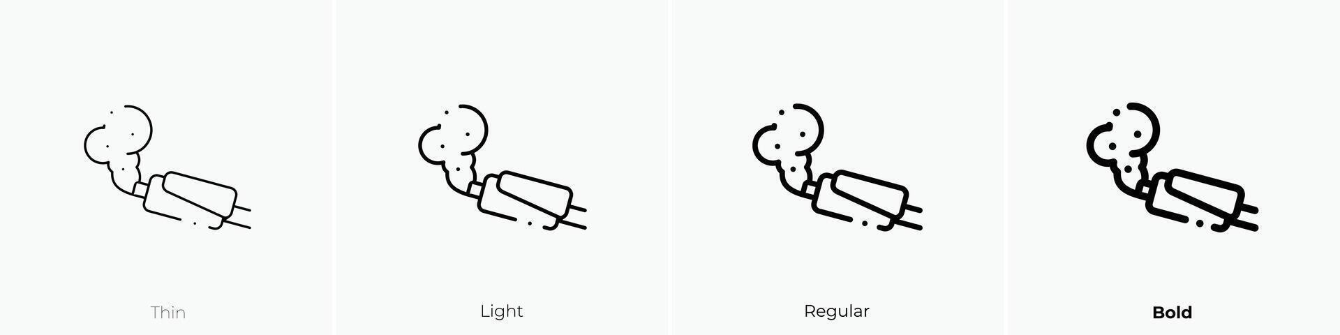 muffler icon. Thin, Light, Regular And Bold style design isolated on white background vector