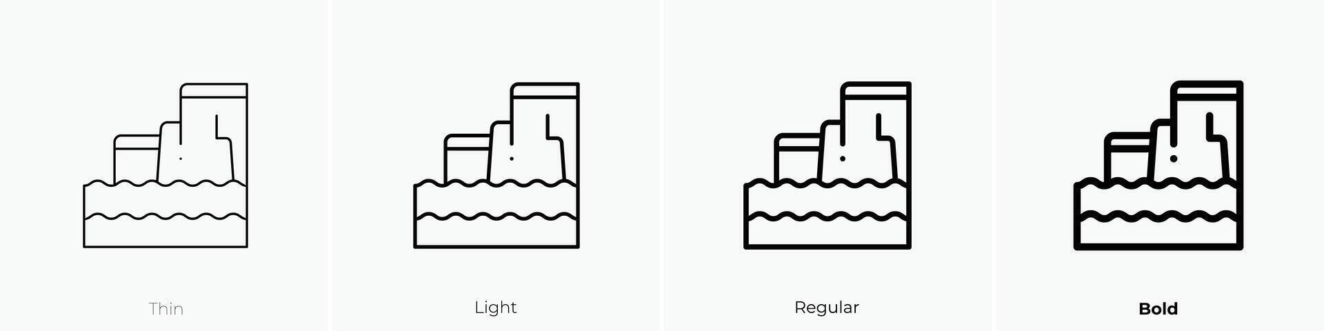 moher cliffs icon. Thin, Light, Regular And Bold style design isolated on white background vector