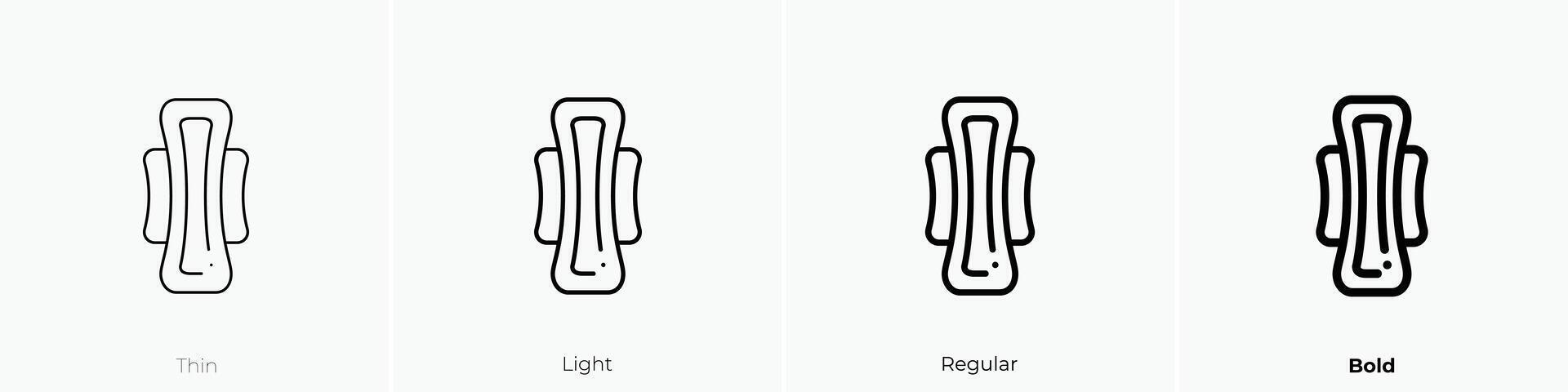 napkin icon. Thin, Light, Regular And Bold style design isolated on white background vector