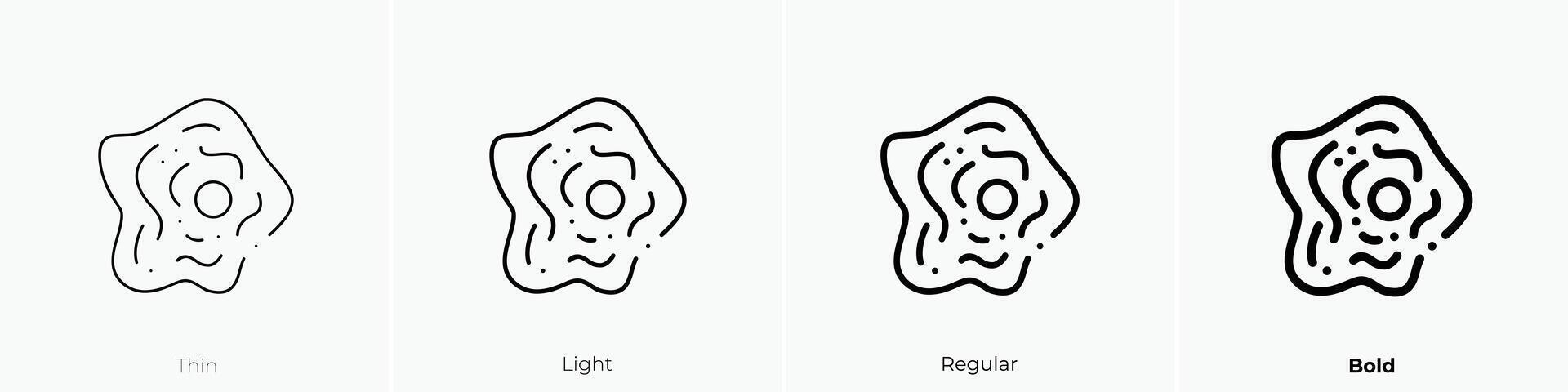 nebula icon. Thin, Light, Regular And Bold style design isolated on white background vector