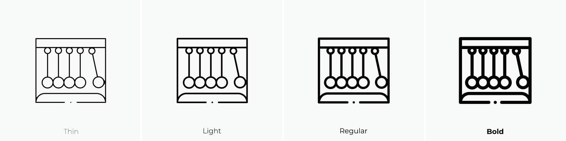 momentum icon. Thin, Light, Regular And Bold style design isolated on white background vector
