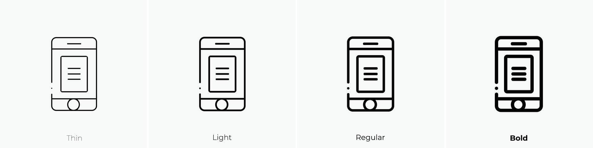 news reporter icon. Thin, Light, Regular And Bold style design isolated on white background vector