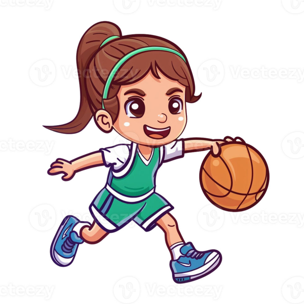 AI generated Basketball player girl png