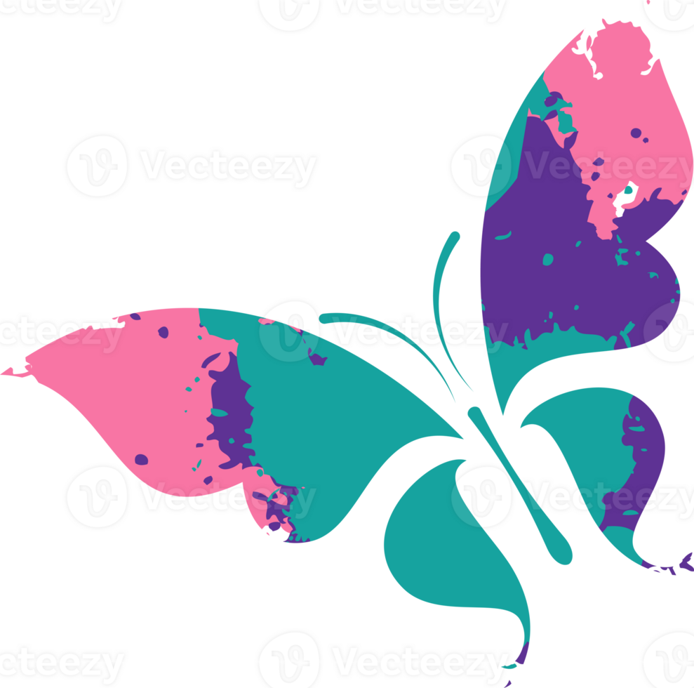 Butterfly logo isolated illustration png