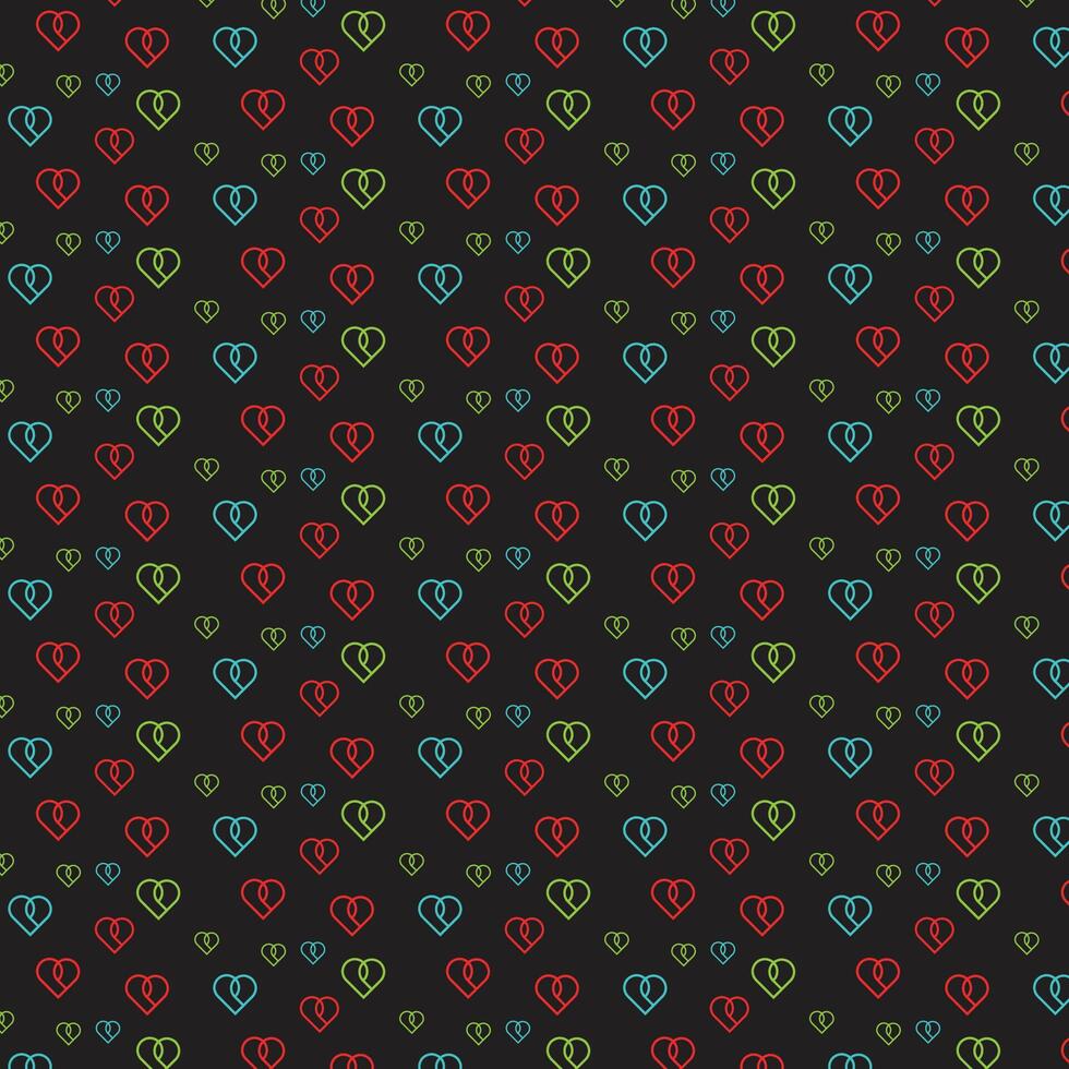 Small paper hearts scattered on table vector