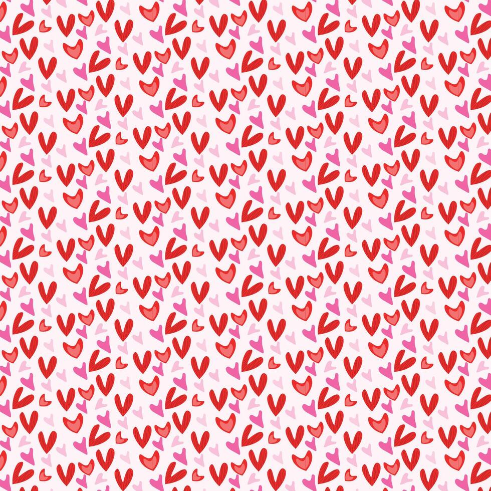 Decorative pattern of hearts vector