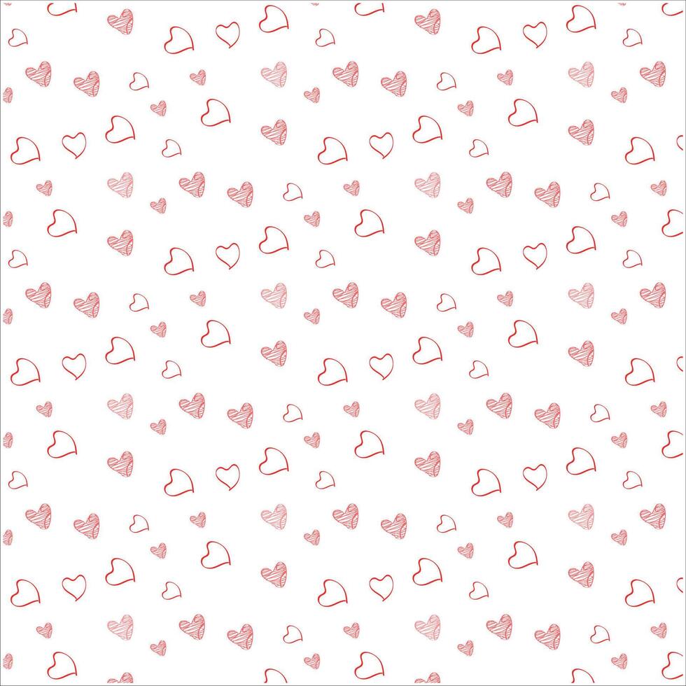 Hand-drawn heart love icons, doodles, and illustrations for valentines and wedding Background vector