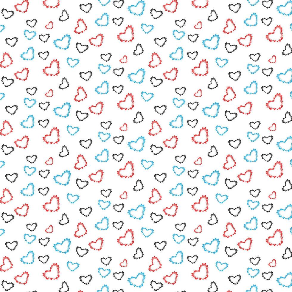 Decorative pattern with hearts vector
