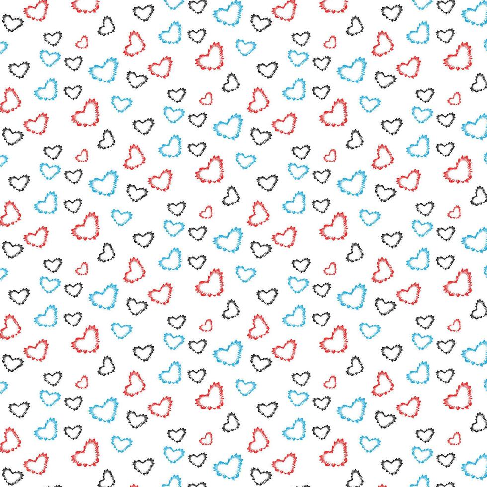 Decorative pattern with hearts vector