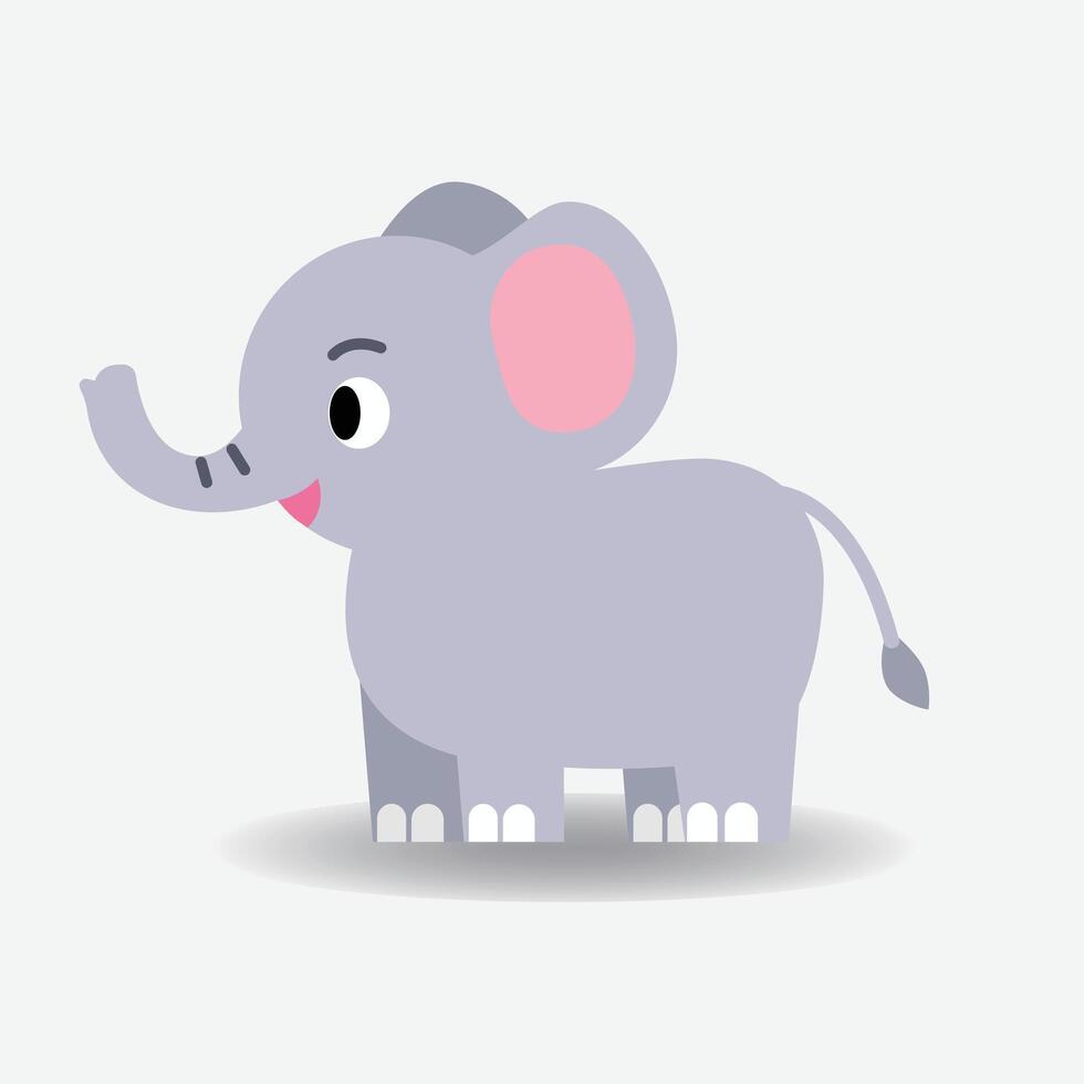 bebé elefante dibujos animados. vector ilustración.alfabeto animal concepto