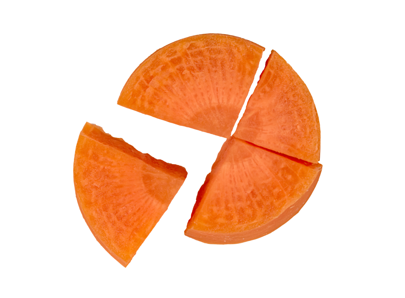 sliced carrot isolated png