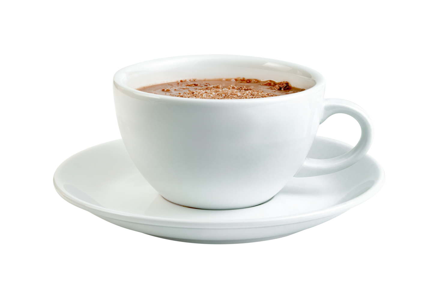 hot chocolate with coffee cup  isolated png