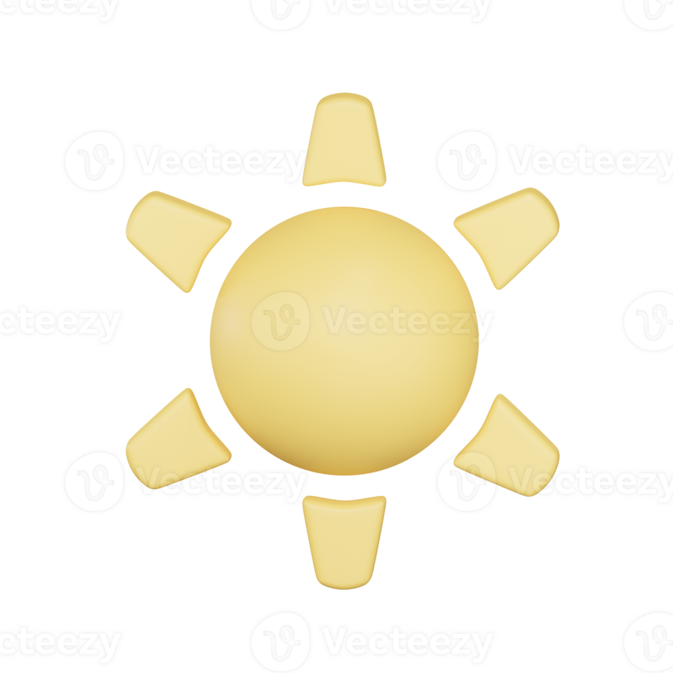 zonnig weer 3d illustratie png