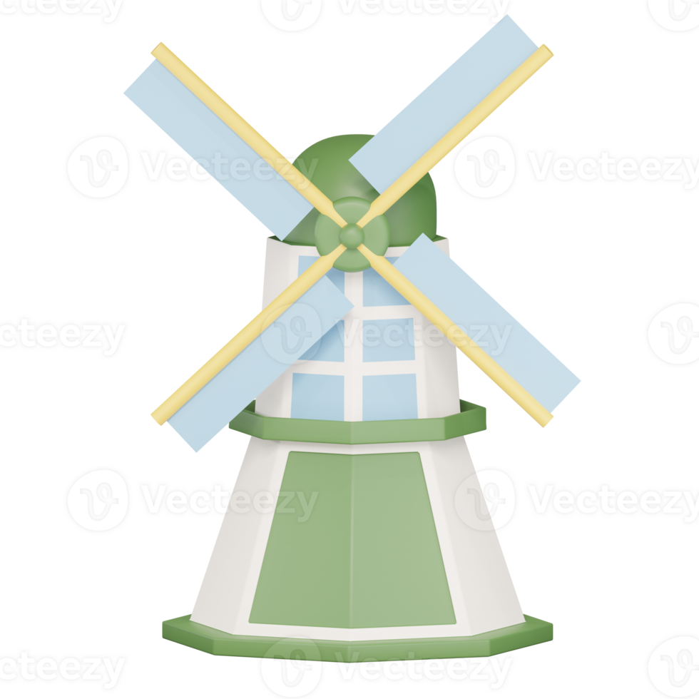 Windmill 3d illustration png