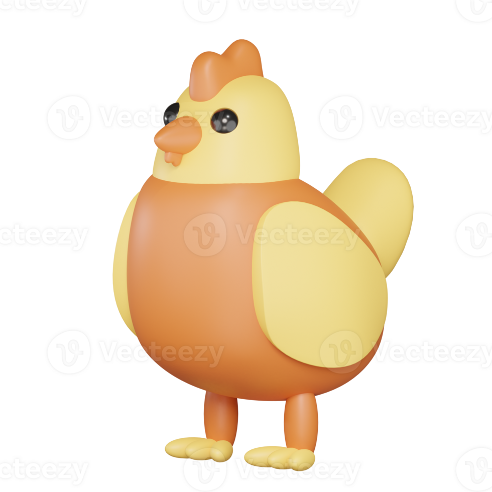 gallina 3d illustrazione png