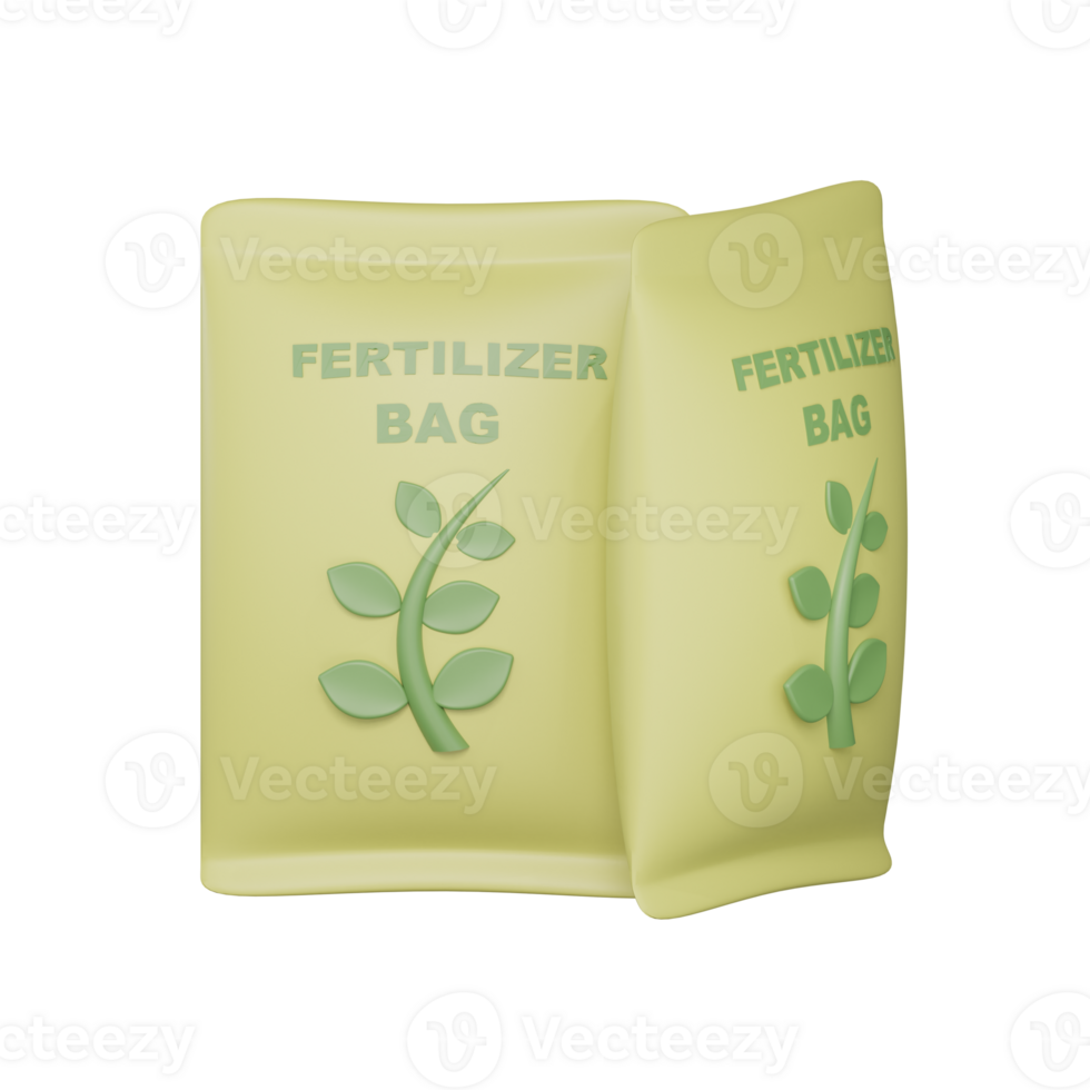 Fertilizer Bag 3d illustration png