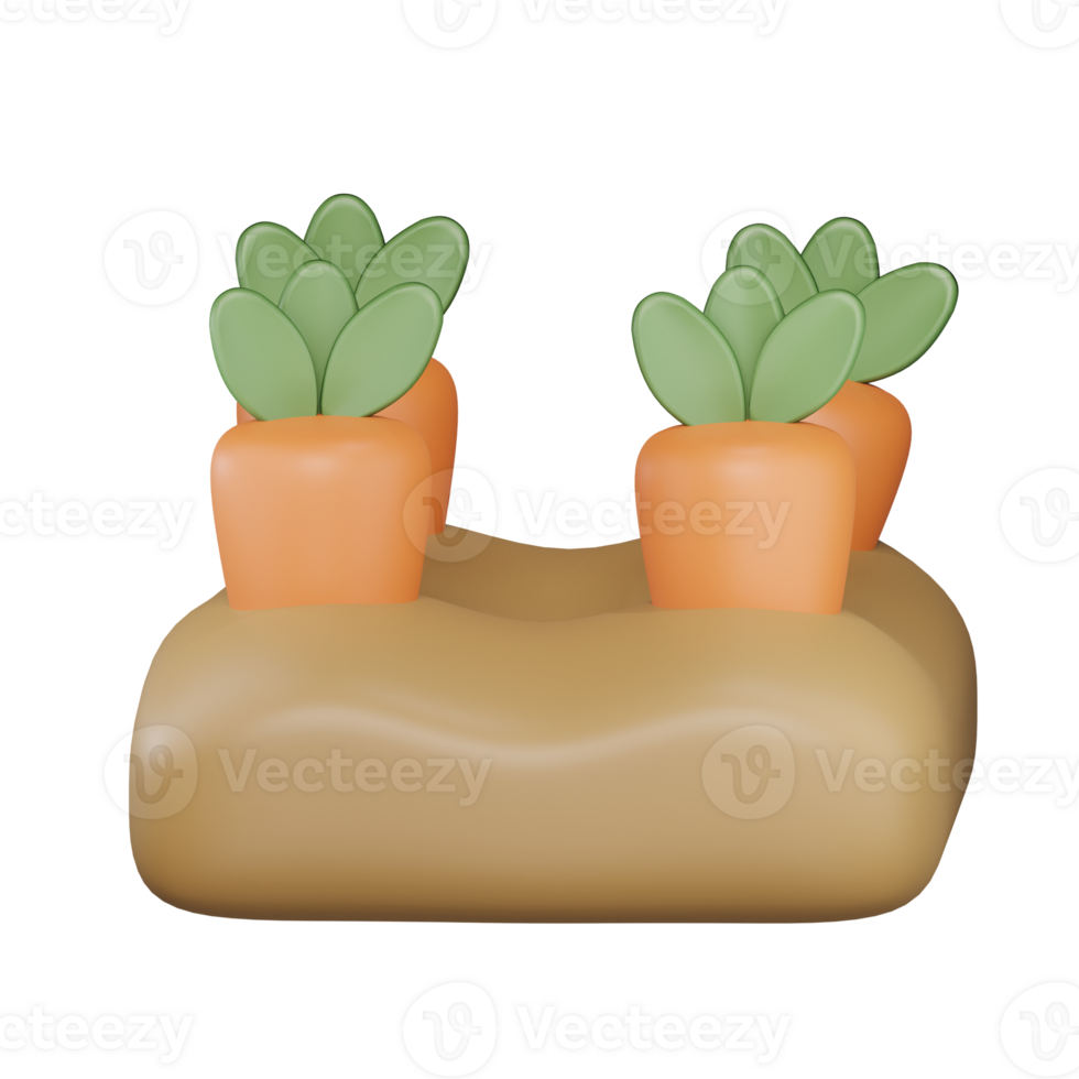 Landwirtschaft Feld 3d Illustration png