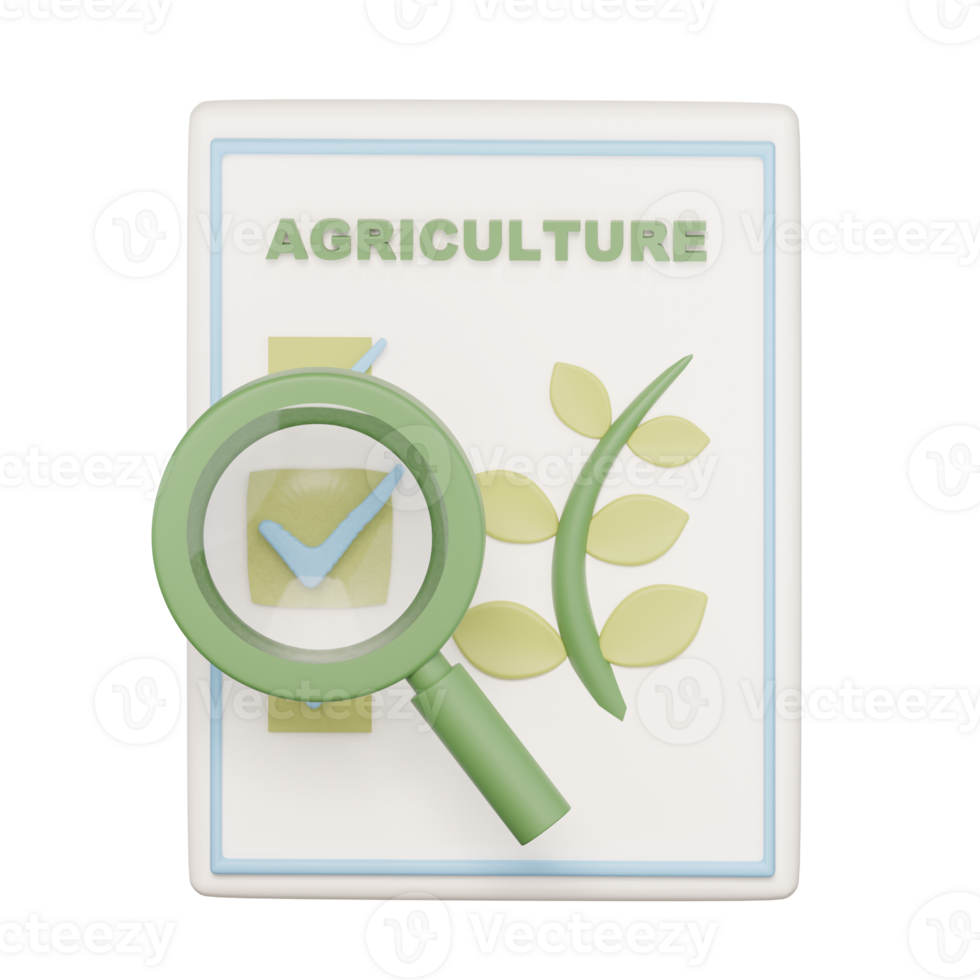 Agriculture Quality Control 3d illustration png