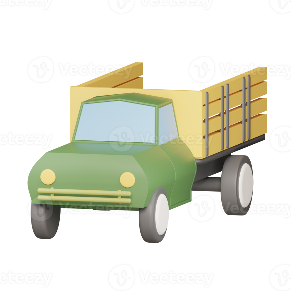 ramasser un camion 3d illustration png