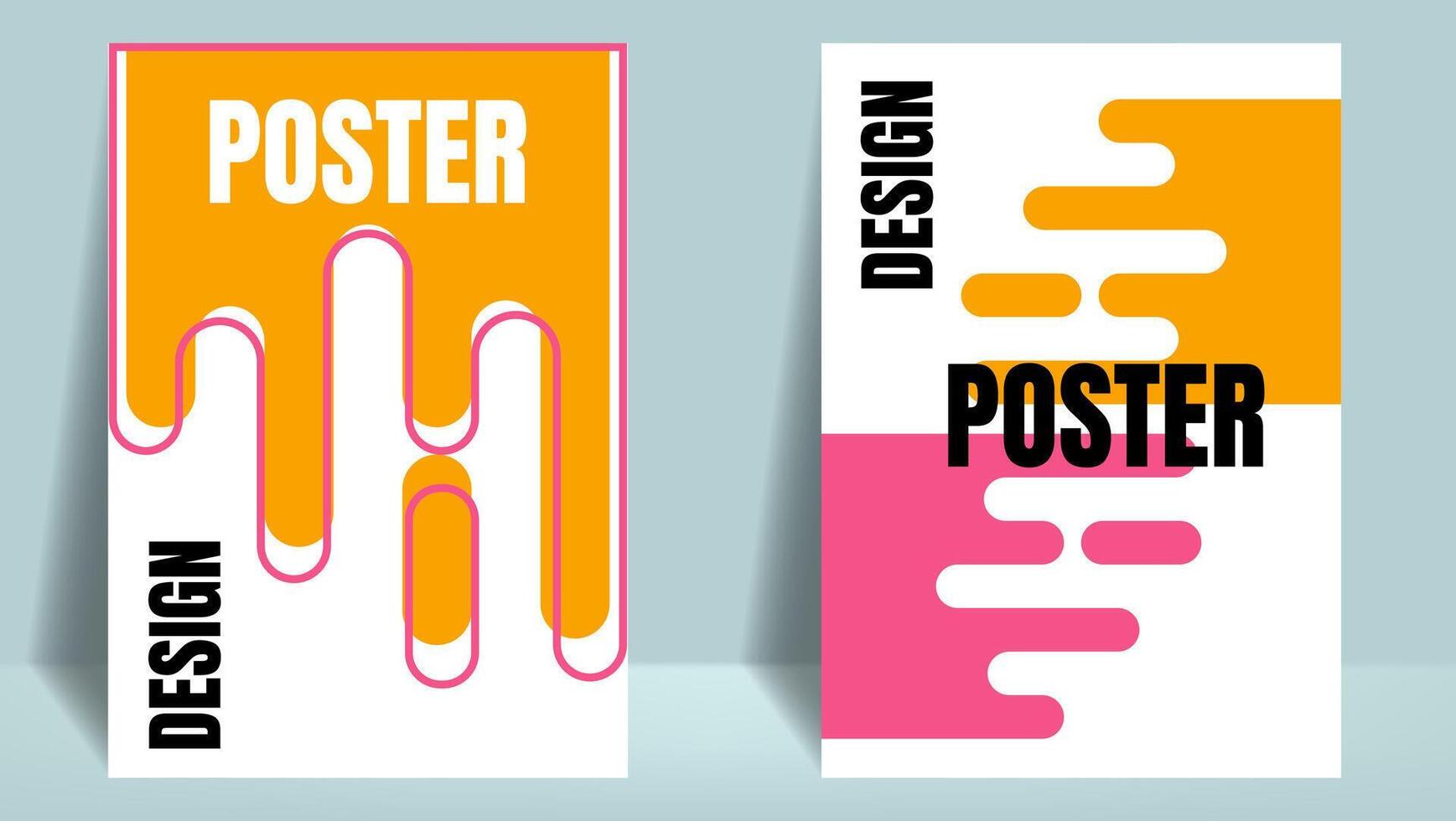 póster o cubrir diseño con resumen redondeado formas vector ejemplar