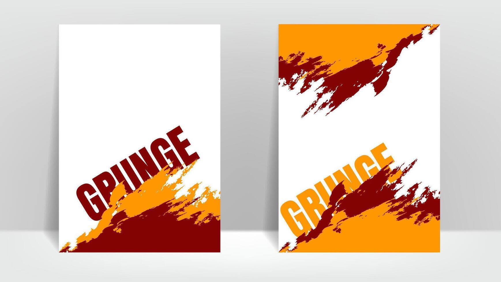 grunge póster antecedentes con rojo y naranja. grunge diseño diseño. vector ilustración