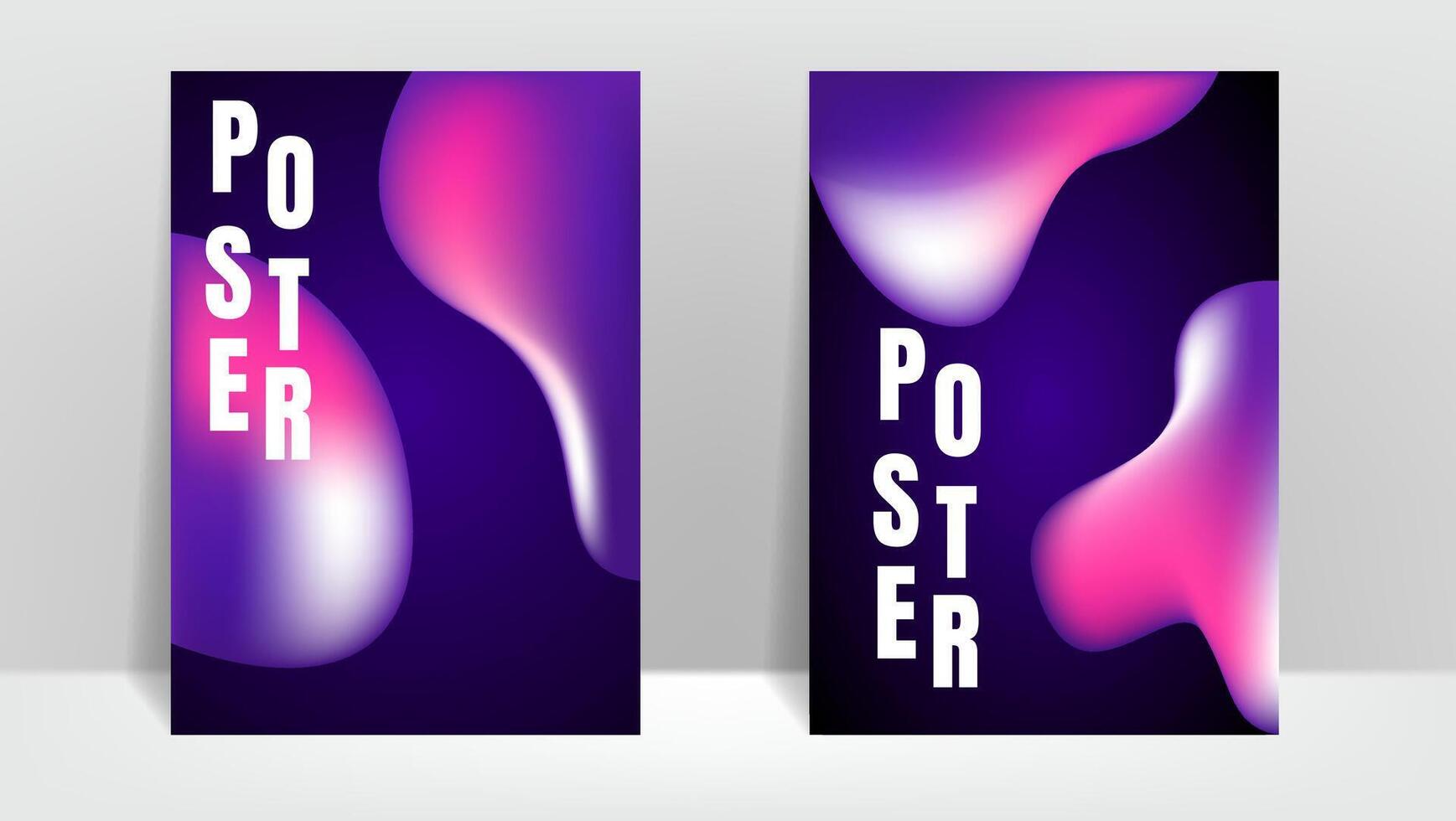 abstract liquid background for poster or cover design with dark purple and pink. vector illustration