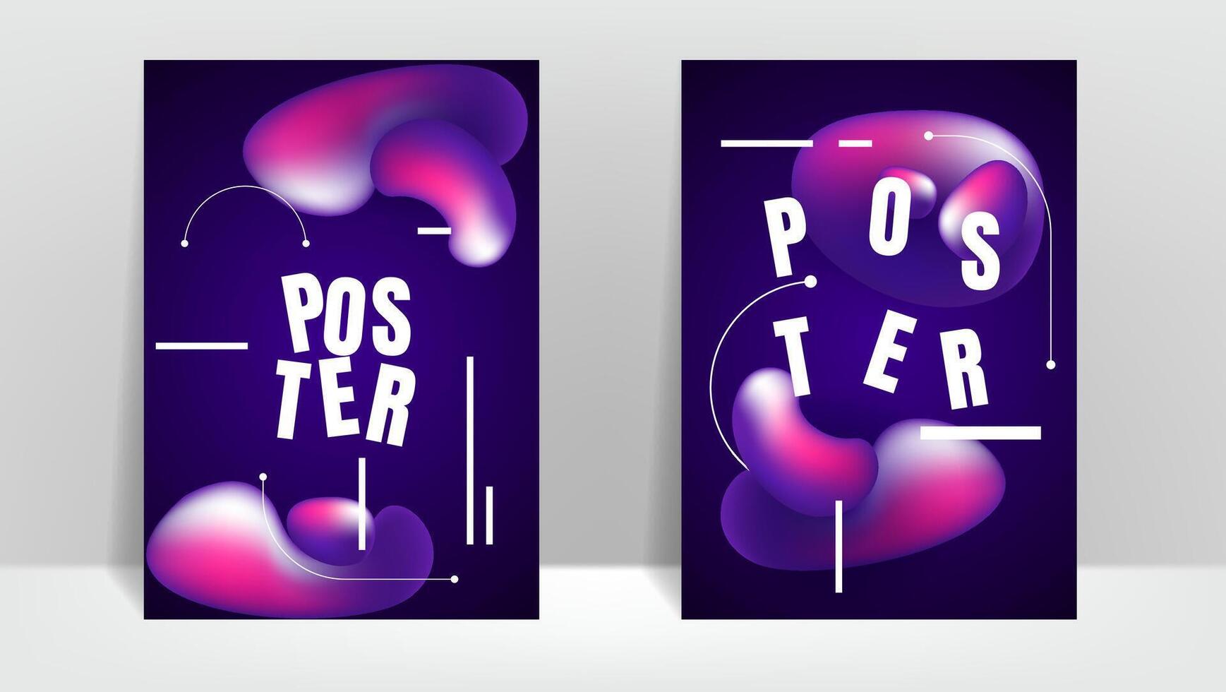 abstract liquid background for poster or cover design with dark purple and pink. vector illustration