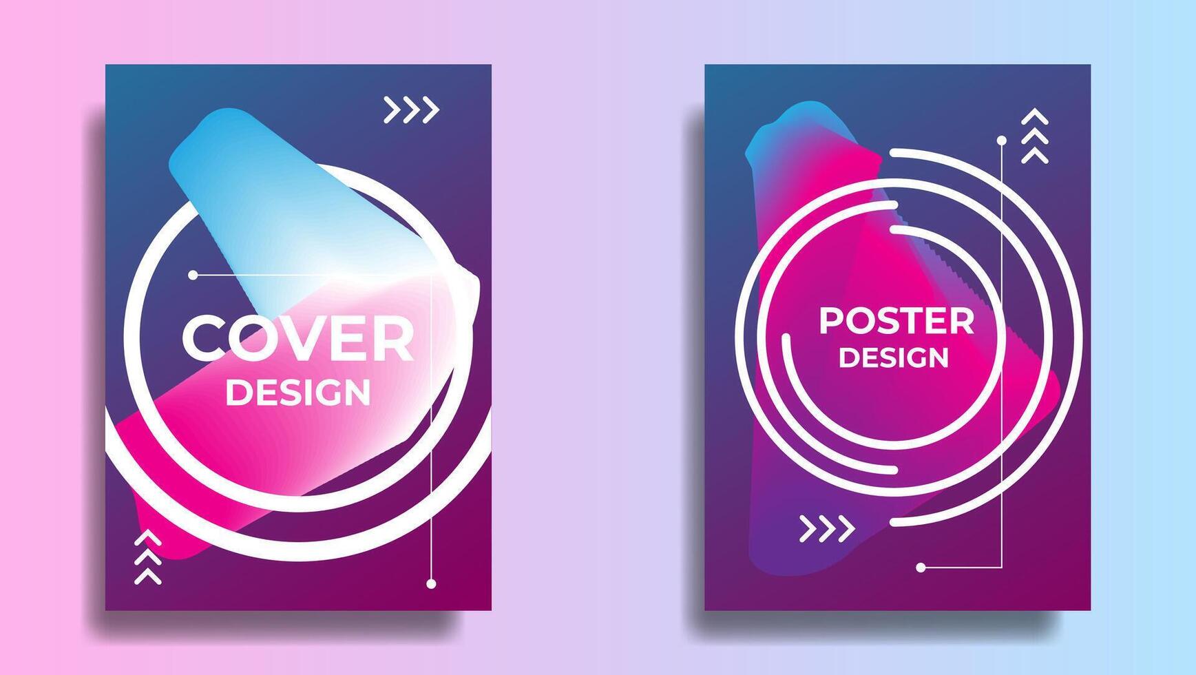 resumen futurista póster o cubrir antecedentes con degradado azul y rosado. vector ilustración