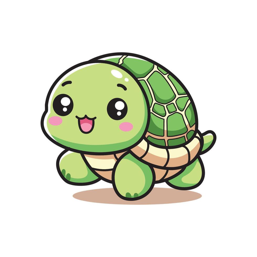 cute turtle vector design illustration