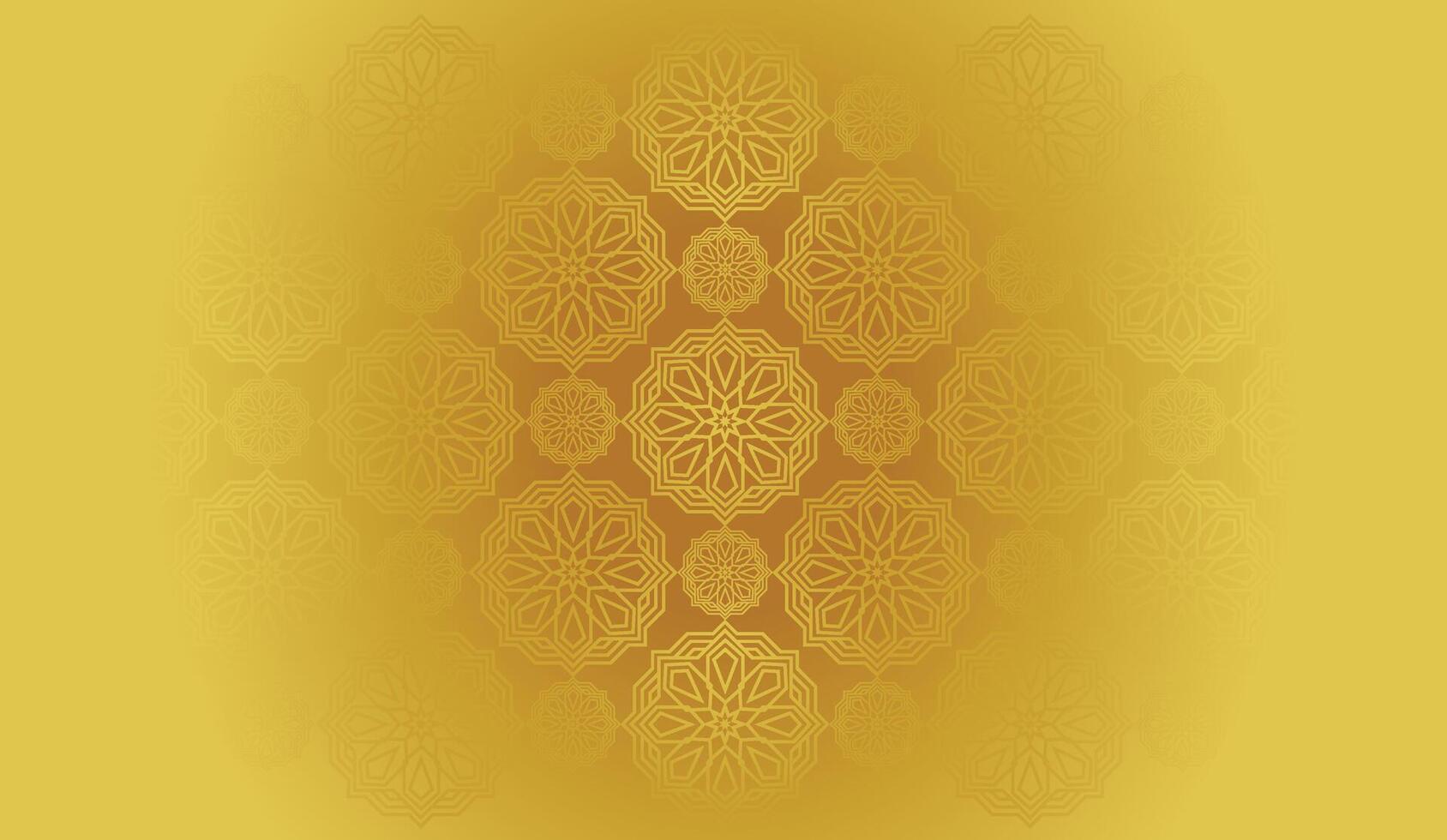 vector gradient gold colours background with a pattern of mandala arabic calligraphy geometric islamic ornament decor frame eid ramadan