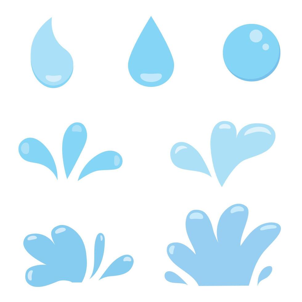 Water drops and water splashes for element, event and songkran day vector