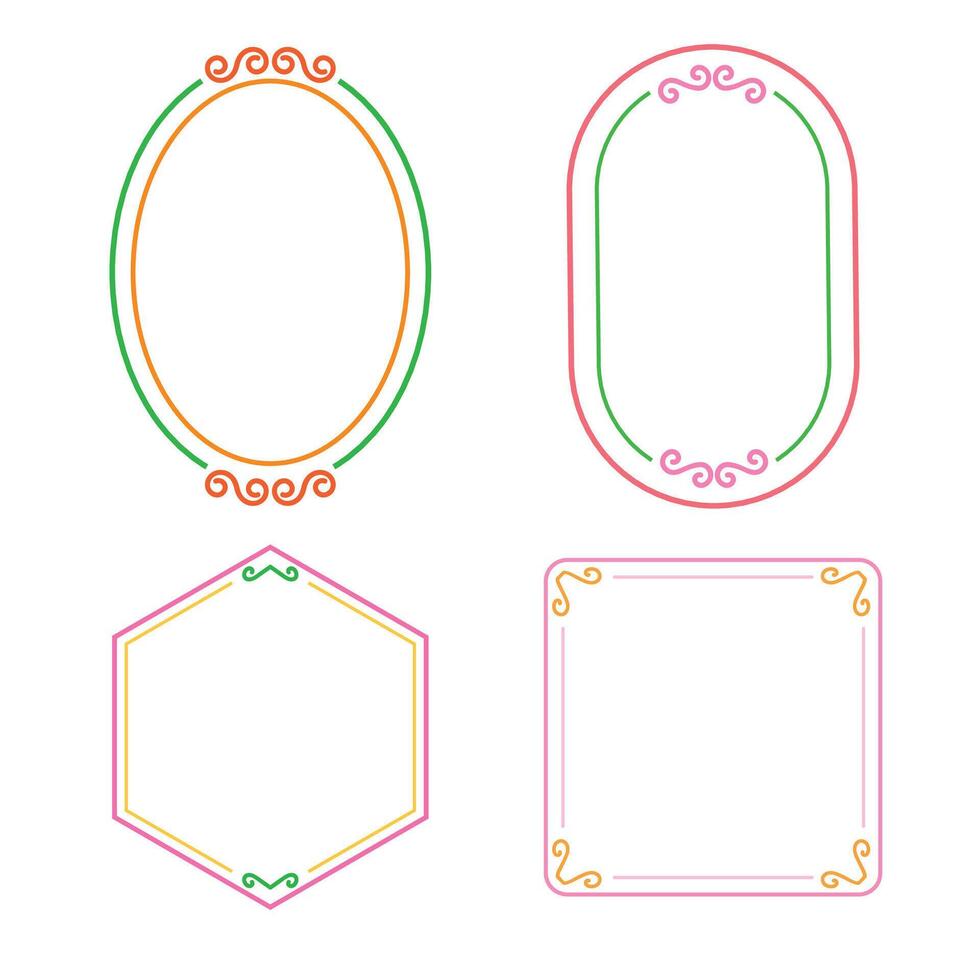 colorful mirror for frame, post, illuatration and element vector