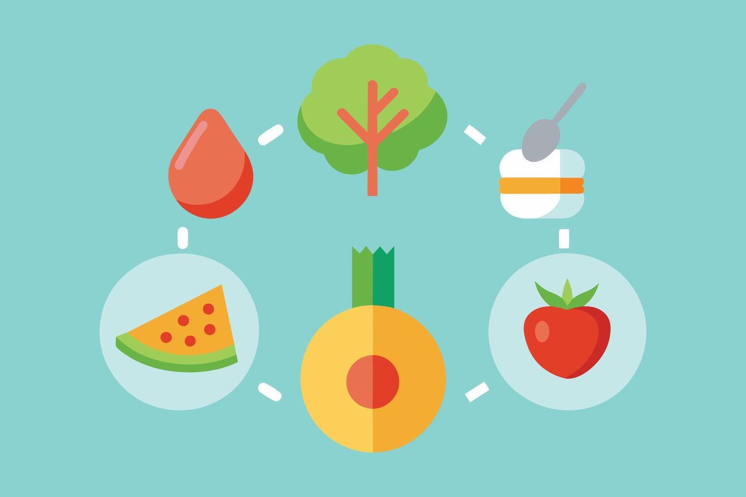 Ketogenic Diet Food Vector design