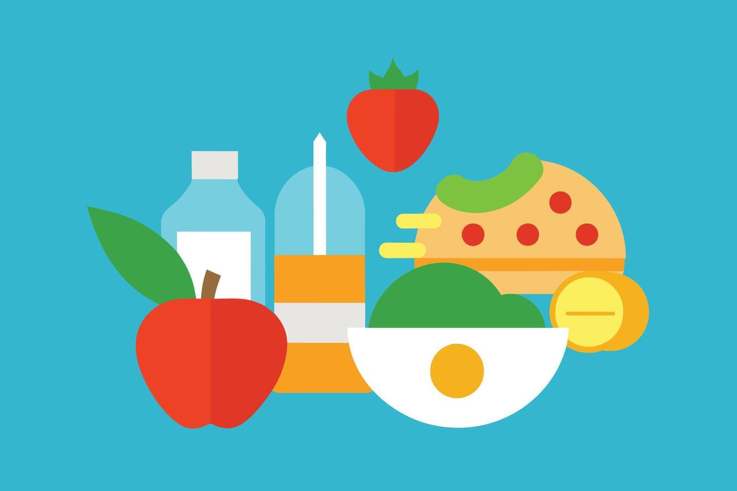 Ketogenic Diet Food Vector design