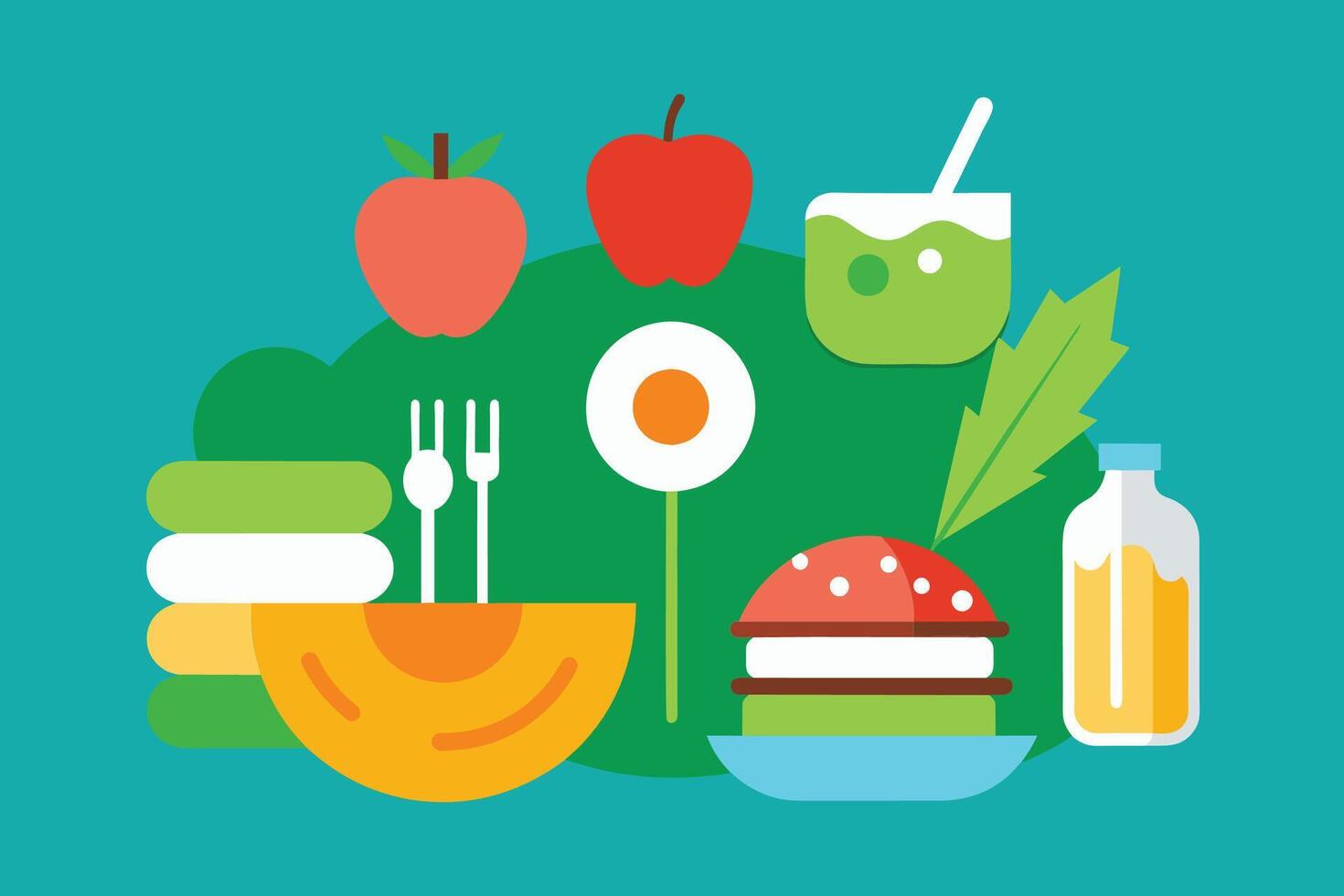 Ketogenic Diet Food Vector design