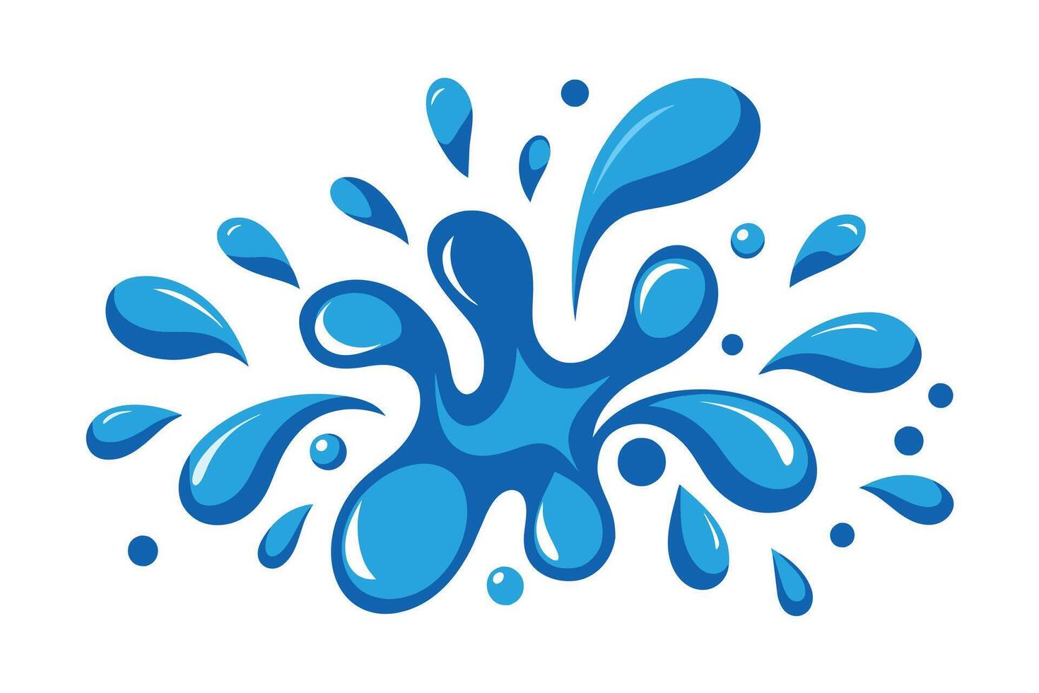 Set of Splash water vector set icon. Fresh droplet isolated black set icon. Vector illustration splash water on white background