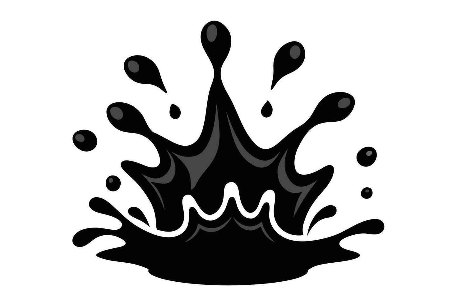 Set of Splash water vector set icon. Fresh droplet isolated black set icon. Vector illustration splash water on white background