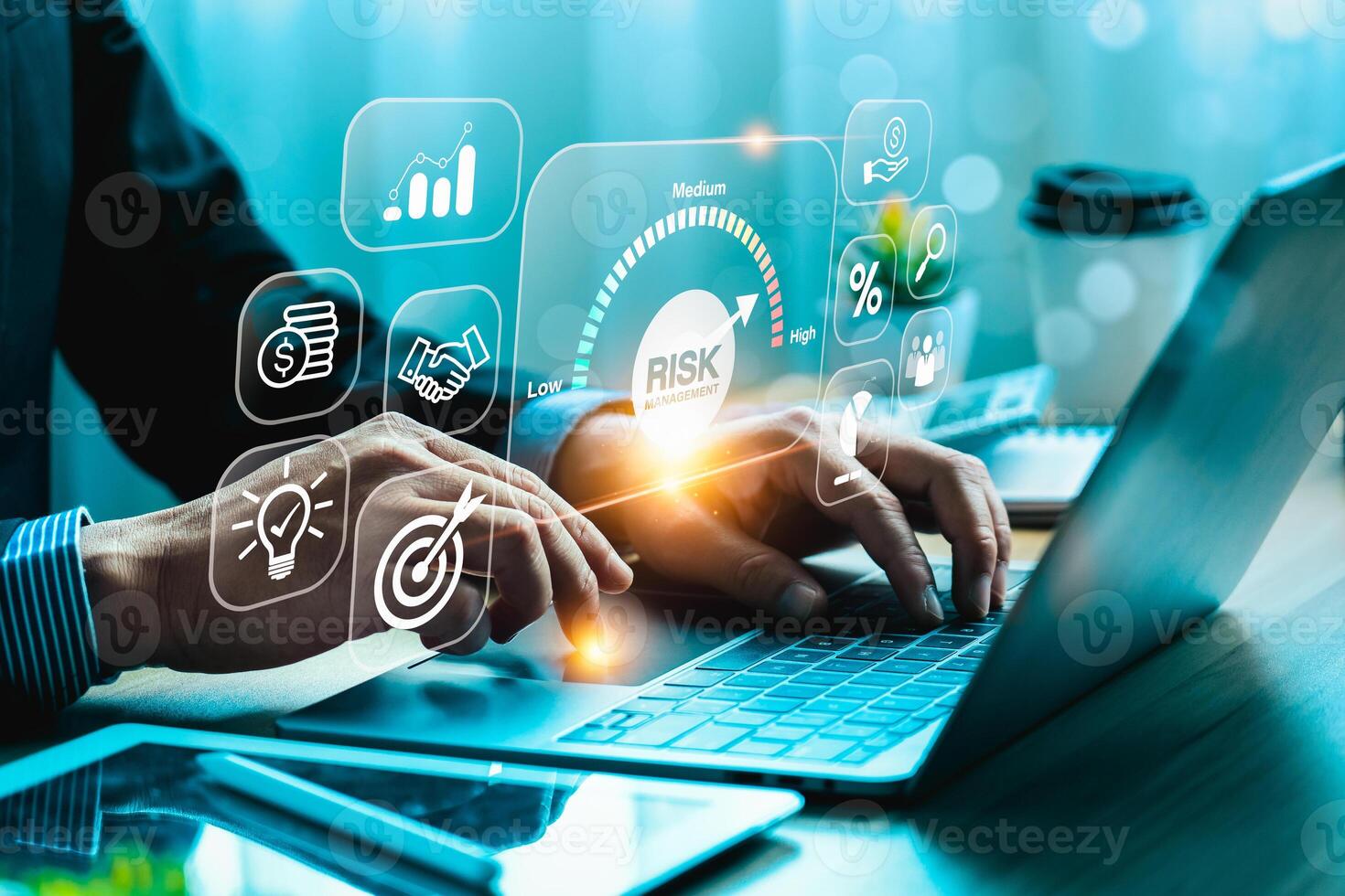 Risk management is the process of identifying, assessing, and mitigating risks to minimize future occurrences, ensuring organizational readiness and stability amidst unforeseen challenges. photo