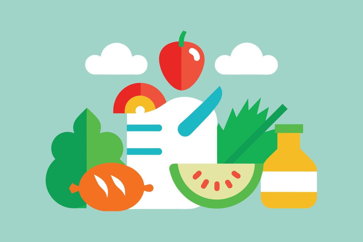 Ketogenic Diet Food Vector design