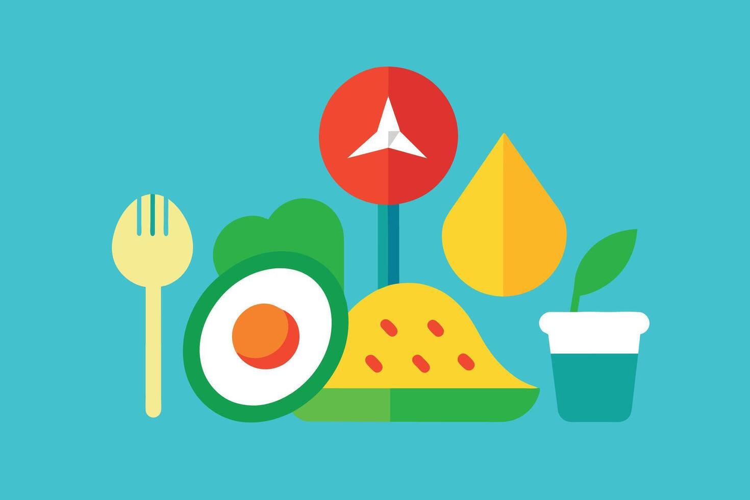 Ketogenic Diet Food Vector design