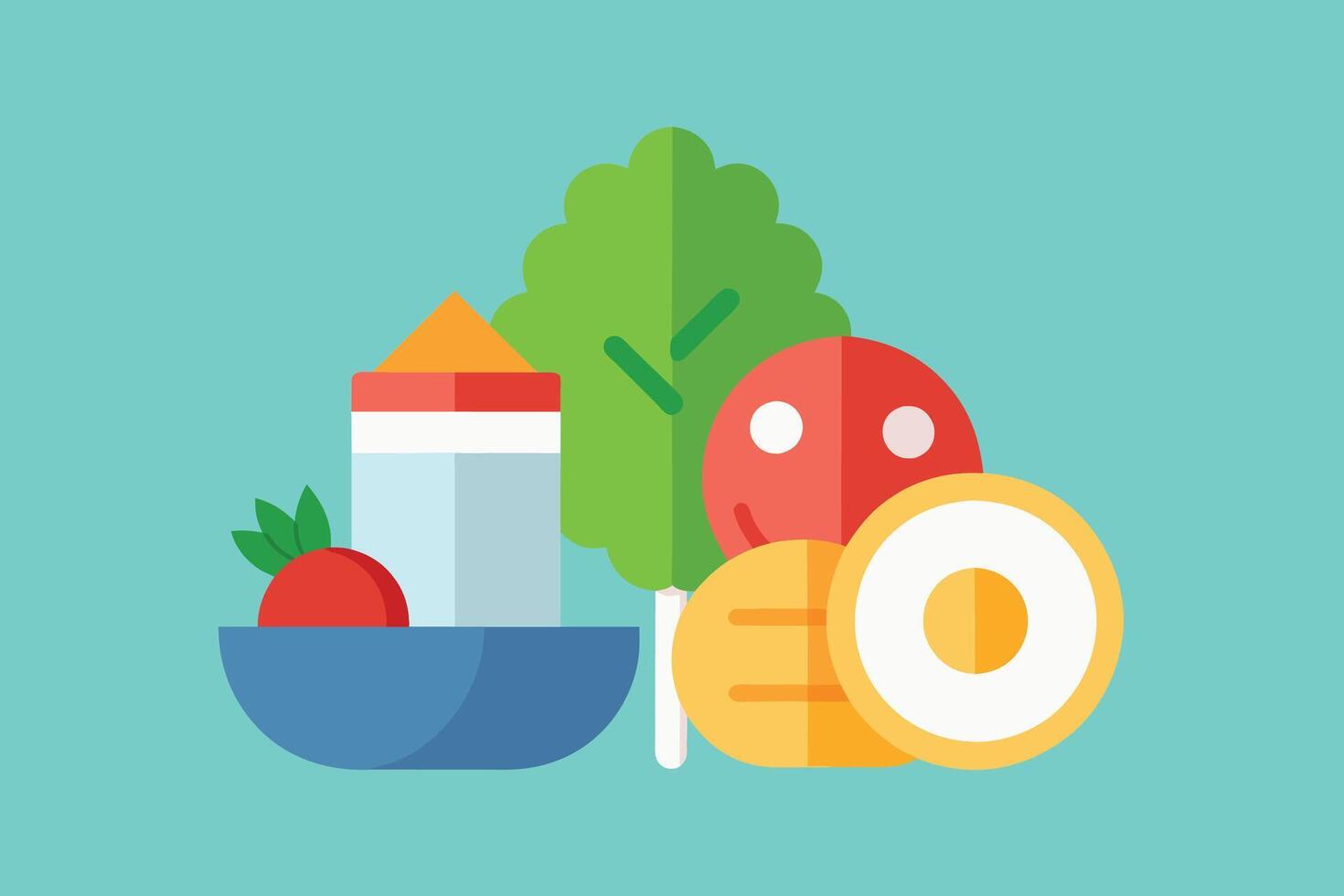 Ketogenic Diet Food Vector design