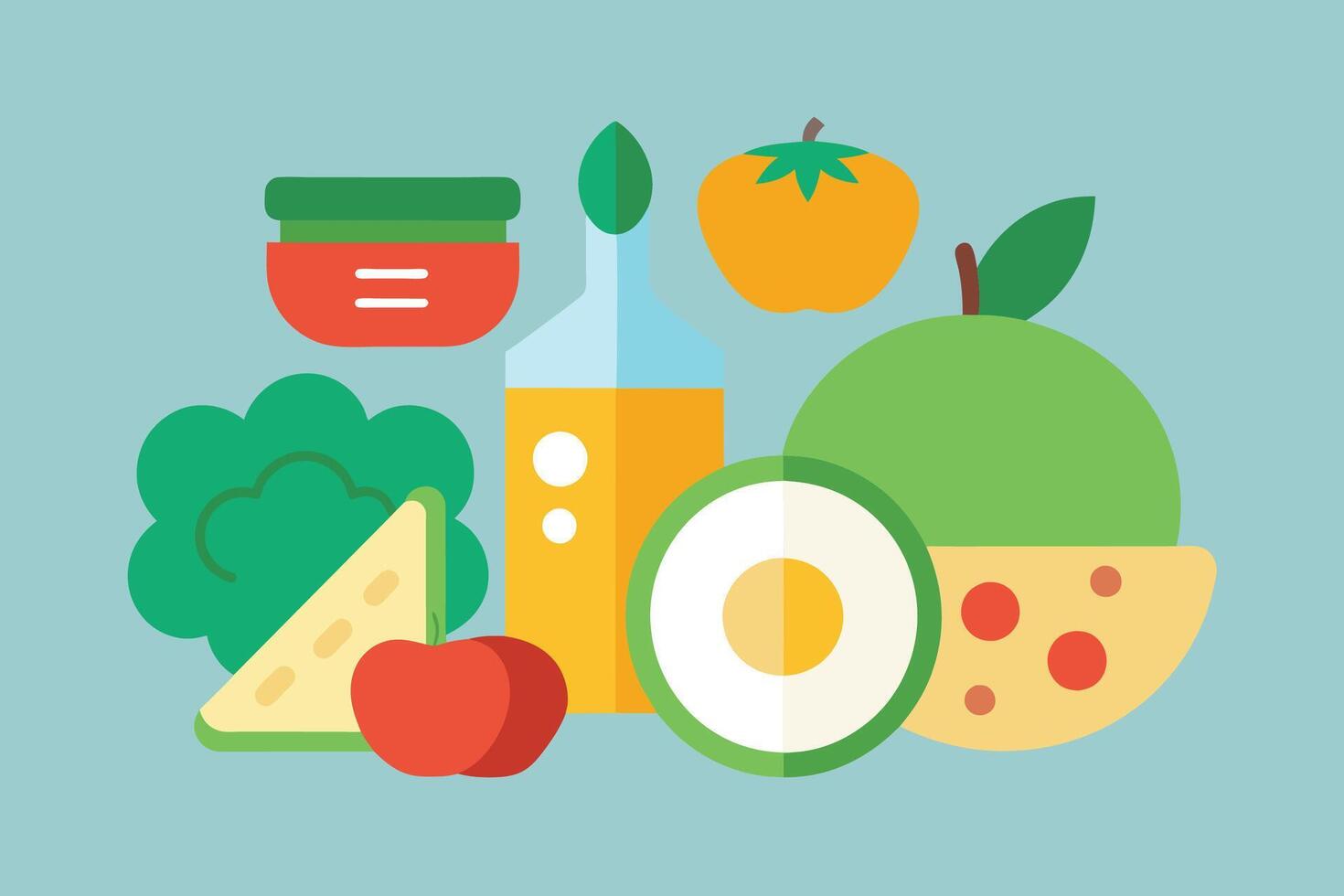 Ketogenic Diet Food Vector design