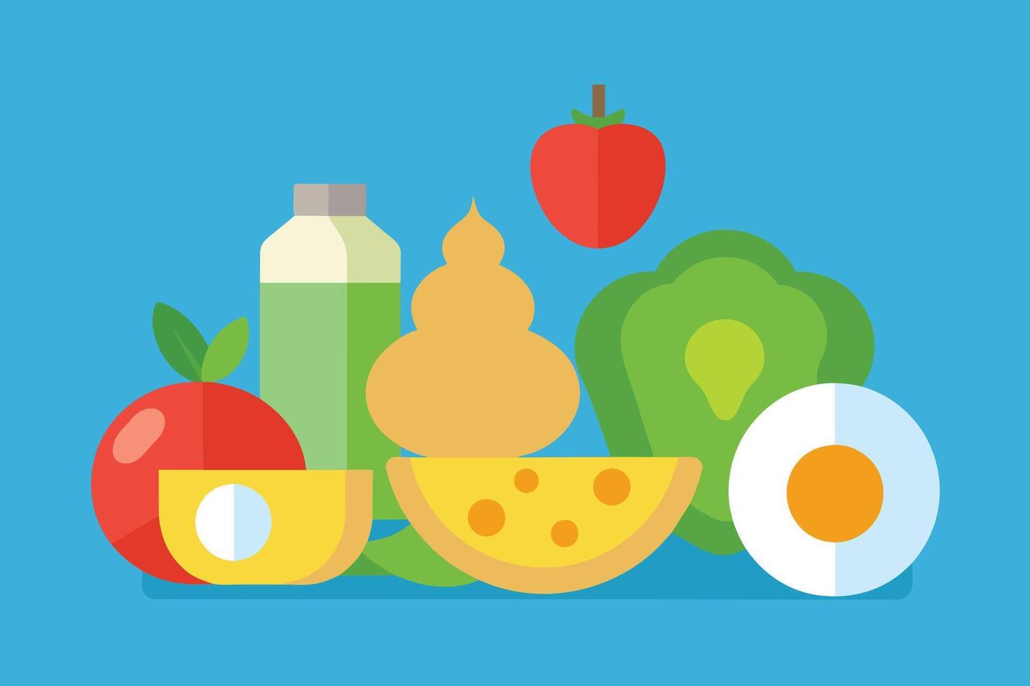 Ketogenic Diet Food Vector design