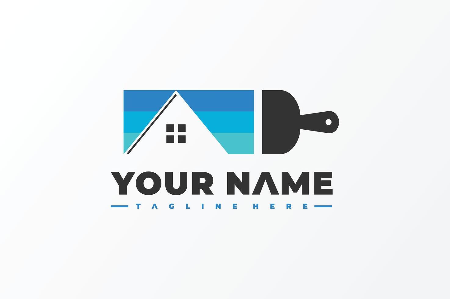 house paint brush logo vector
