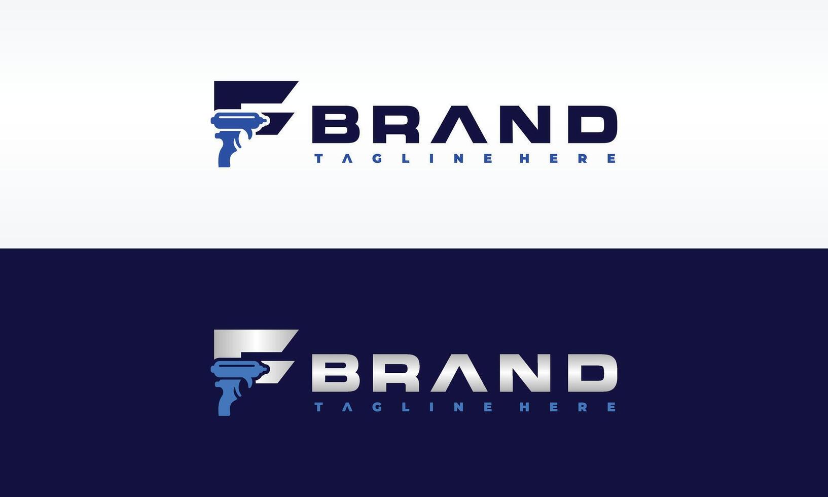 initial letter F sprayer logo vector