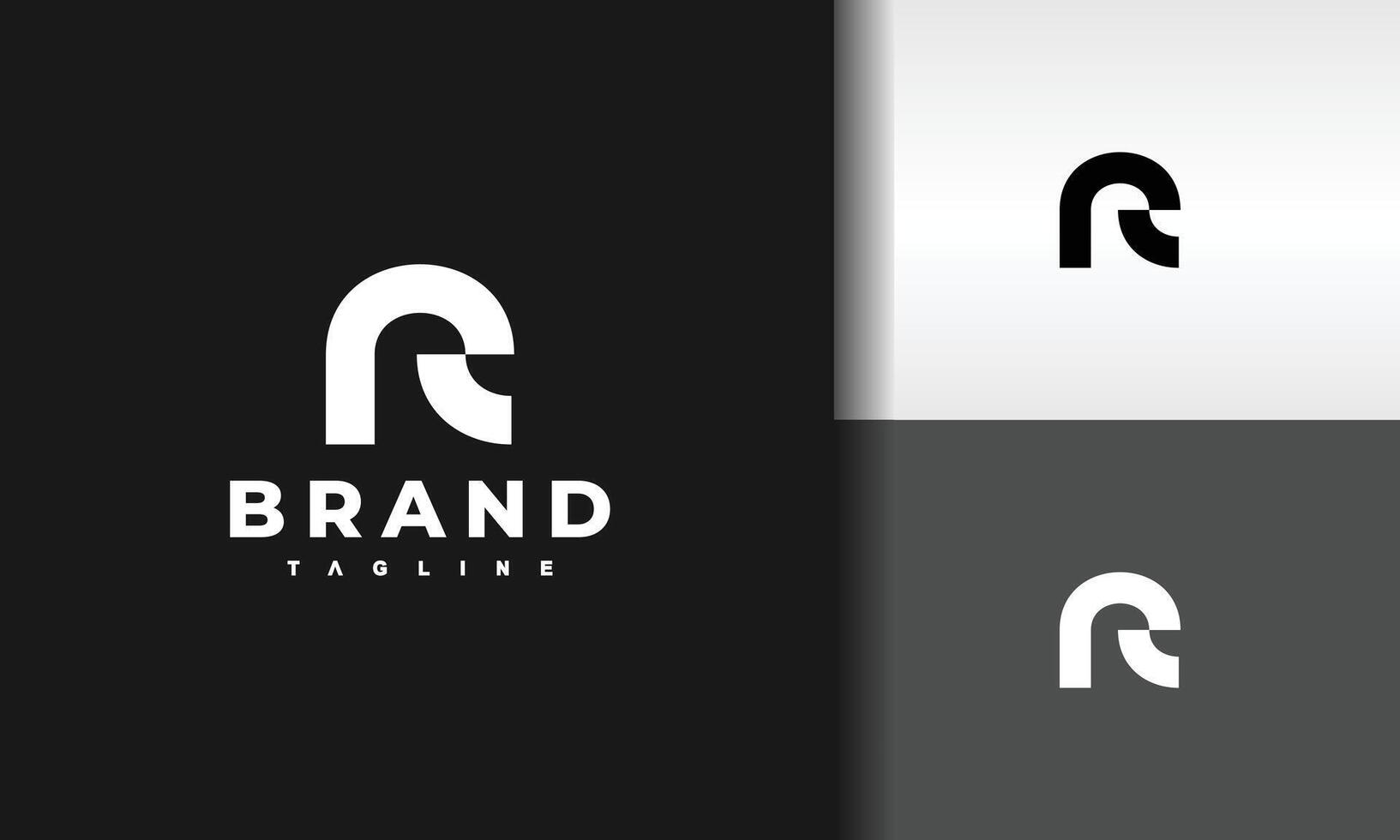 simple R letter logo vector