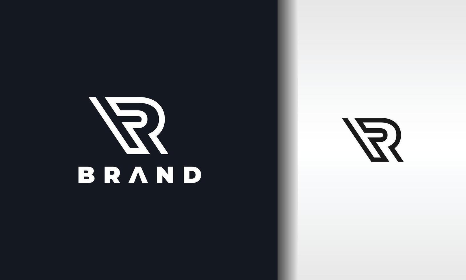 geometric initial letter R logo vector